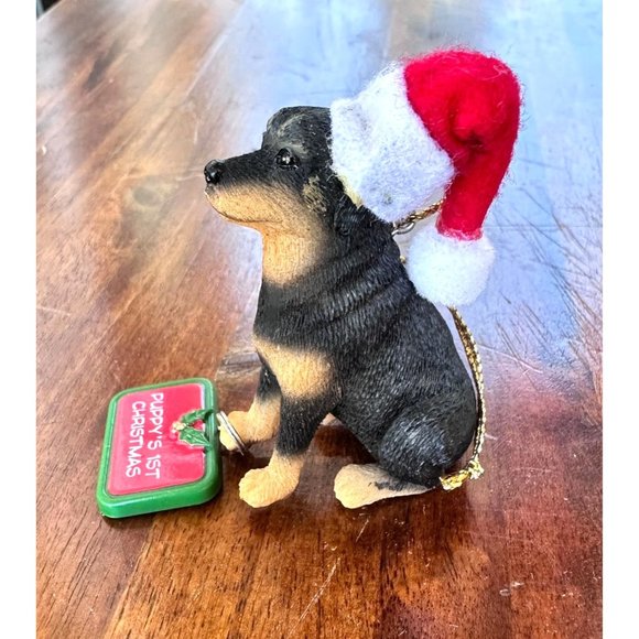 Vintage 90s Ganz Rottweilier Christmas Ornament Dog New Puppy's First Ch… - Picture 9 of 12